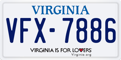 VA license plate VFX7886
