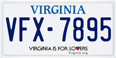 VA license plate VFX7895