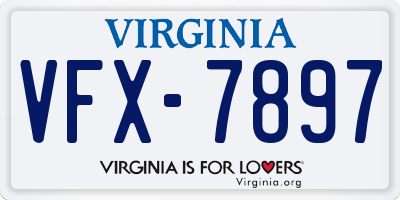 VA license plate VFX7897