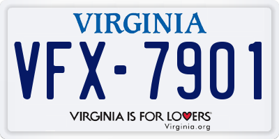 VA license plate VFX7901
