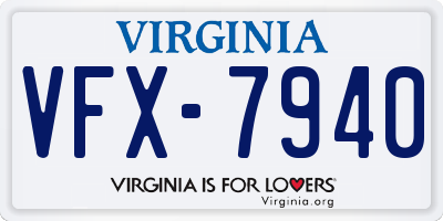 VA license plate VFX7940