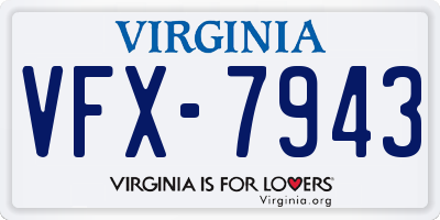 VA license plate VFX7943