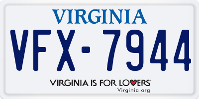 VA license plate VFX7944