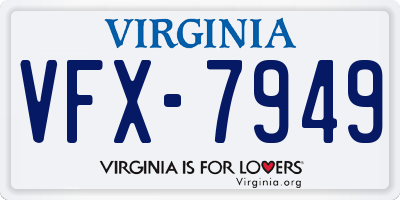 VA license plate VFX7949