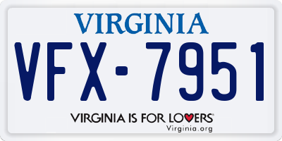 VA license plate VFX7951