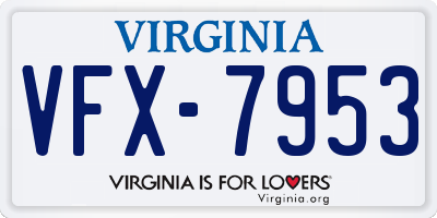 VA license plate VFX7953