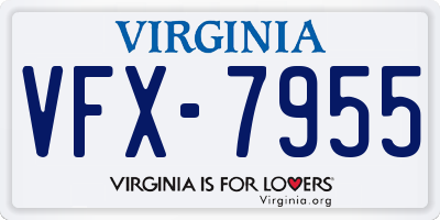 VA license plate VFX7955