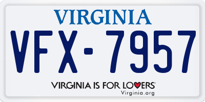 VA license plate VFX7957