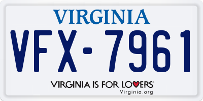 VA license plate VFX7961