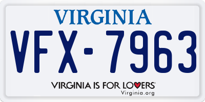 VA license plate VFX7963