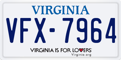 VA license plate VFX7964
