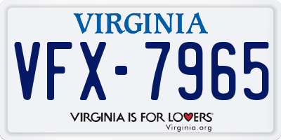 VA license plate VFX7965