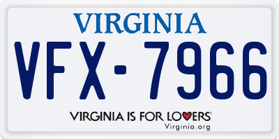 VA license plate VFX7966