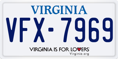 VA license plate VFX7969