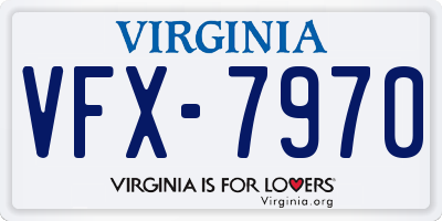 VA license plate VFX7970