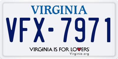 VA license plate VFX7971