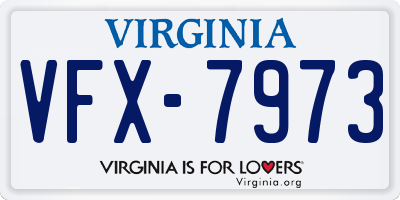 VA license plate VFX7973