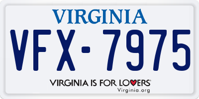 VA license plate VFX7975