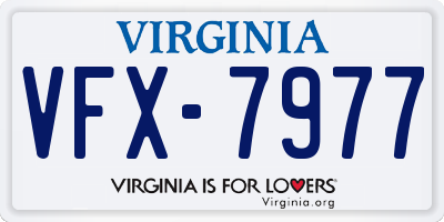VA license plate VFX7977