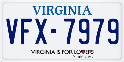 VA license plate VFX7979
