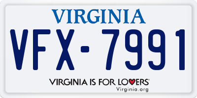VA license plate VFX7991