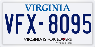 VA license plate VFX8095