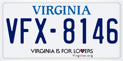 VA license plate VFX8146