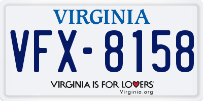 VA license plate VFX8158