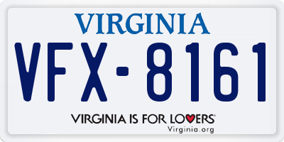 VA license plate VFX8161