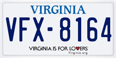VA license plate VFX8164