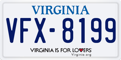 VA license plate VFX8199