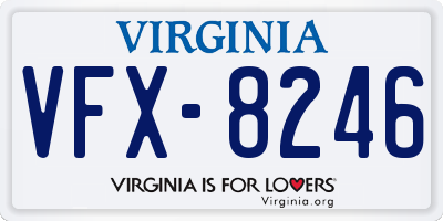 VA license plate VFX8246