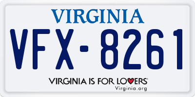 VA license plate VFX8261