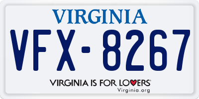 VA license plate VFX8267