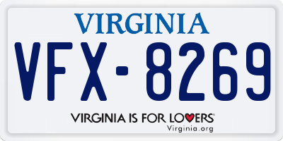 VA license plate VFX8269