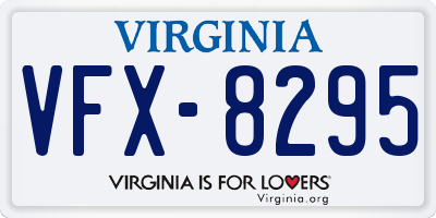 VA license plate VFX8295