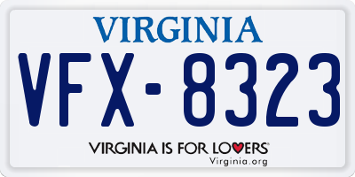 VA license plate VFX8323