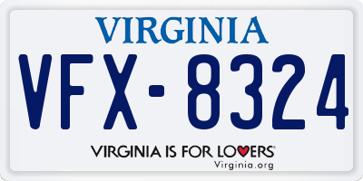 VA license plate VFX8324