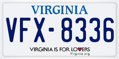 VA license plate VFX8336