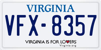 VA license plate VFX8357