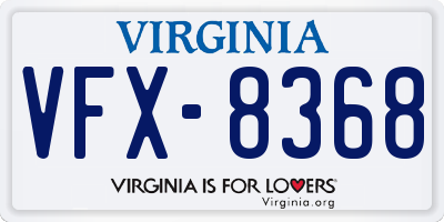VA license plate VFX8368