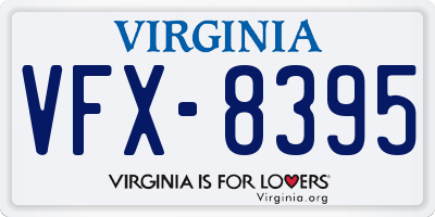 VA license plate VFX8395