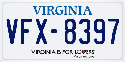 VA license plate VFX8397