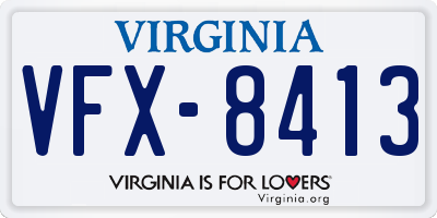 VA license plate VFX8413
