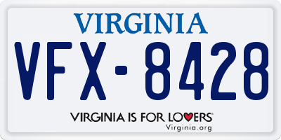 VA license plate VFX8428