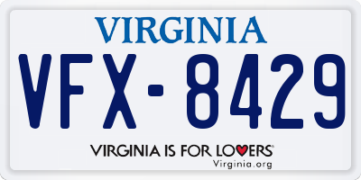 VA license plate VFX8429