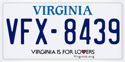 VA license plate VFX8439