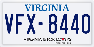 VA license plate VFX8440