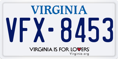 VA license plate VFX8453