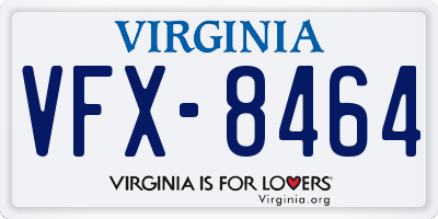 VA license plate VFX8464